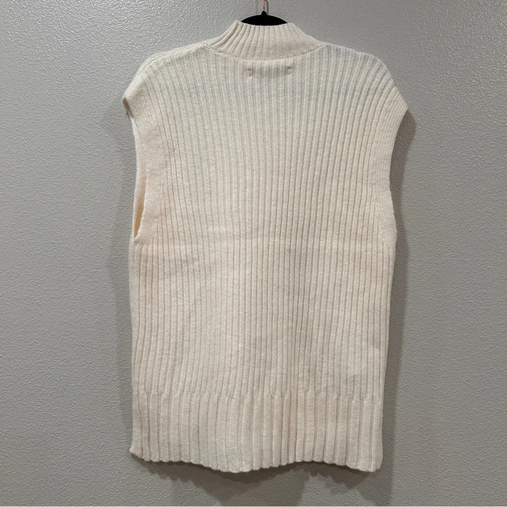 Loft Cream Soft Cable Knit Sleeveless Sweater Vest New With Tags Women's Size‎ S